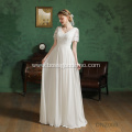 Latest Simple Lace Long Sleeve wedding dress bridal gowns white lace